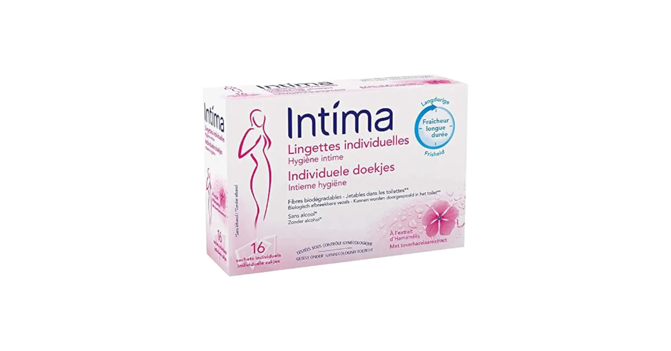 INTIMA Intimate lingettes – 16 Individually Wrapped Feminine Wipes Murukali.com