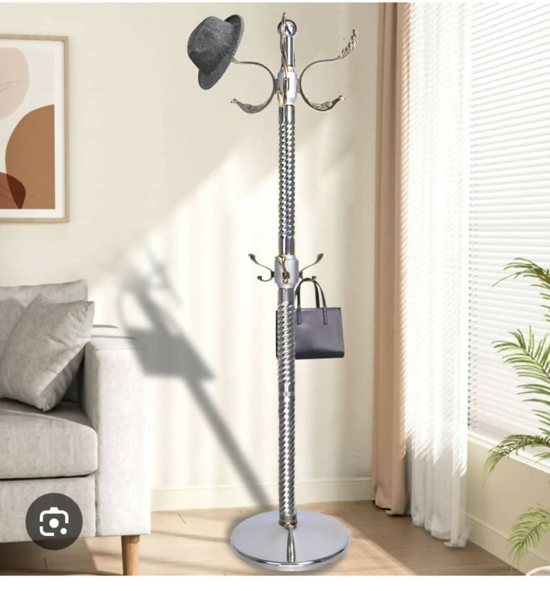 Freestanding Metal Coat Rack with Multiple Hooks