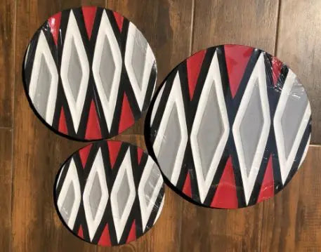 Imigongo African wall art (set of three) murukali.com