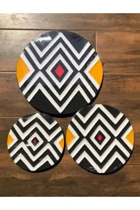 Imigongo African wall art (sets of three) murukali.com