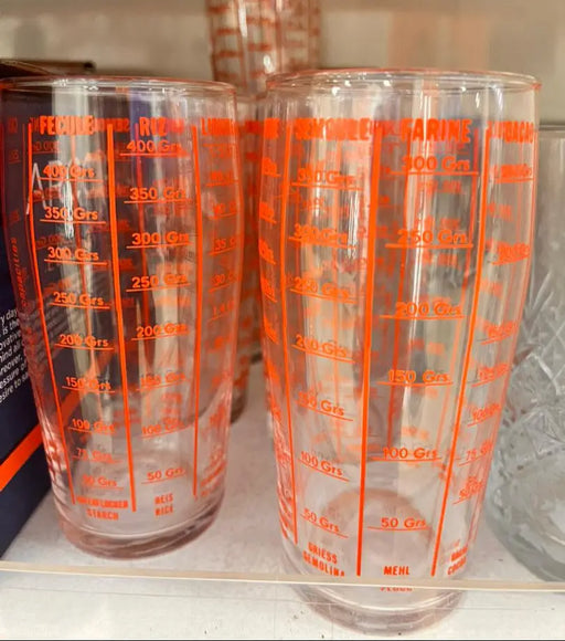 Incrizma Transparent & Red Printed Tempered Measuring Glass 500 ml Murukali.com