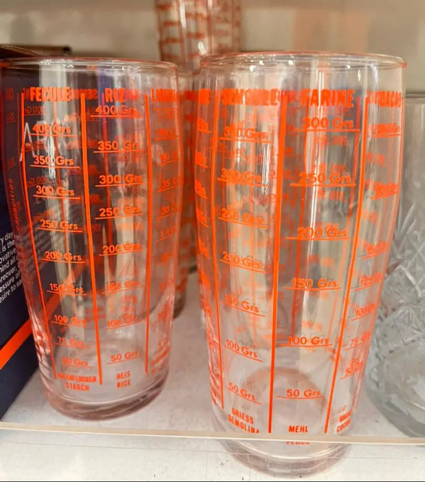 Incrizma Transparent & Red Printed Tempered Measuring Glass 500 ml Murukali.com