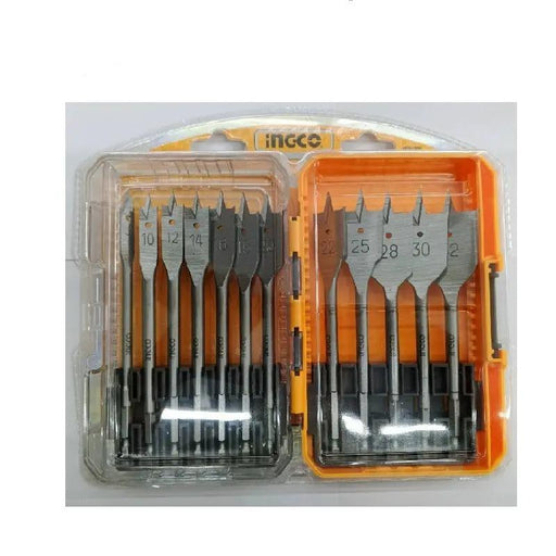Ingco 12-Piece Flat Wood Drill Bits Set Murukali.com