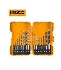 Ingco 16 Pcs Metal Concrete and Wood Drill Bit Set Murukali.com
