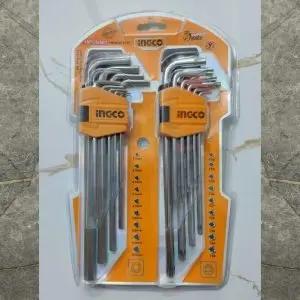 Ingco 18-Piece Hex Key and Torx Key Set model Number HHKSET0181 Murukali.com