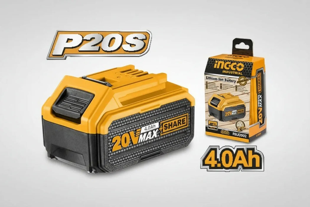 Ingco 20V 4.0Ah Lithium-Ion Battery Pack – P20S Series Compatible