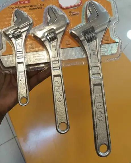 Ingco 3 Pcs Adjustable Wrench Set Murukali.com