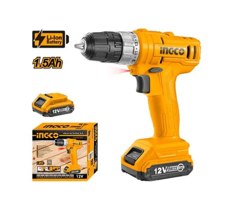 Ingco CDLI1211 12V Lithium-Ion Cordless Drill