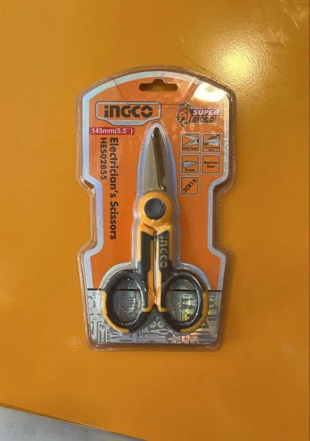 Ingco Electrician's Scissors Model Number HES02855  Measures 145mm 5.5 inches Murukali.com