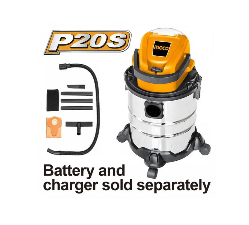 Ingco P20S 20V Cordless Vacuum Cleaner Model CVLI2005E