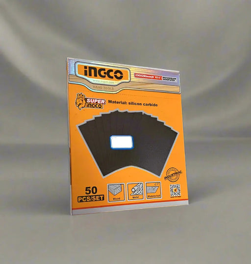 Ingco Silicon Carbide Waterproof Sandpaper 50 Pcs/Set Murukali.com