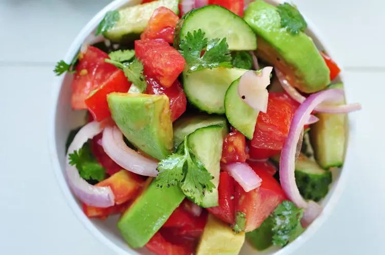 Ingredients: Cucumber Tomato Avocado Salad Recipe murukali.com