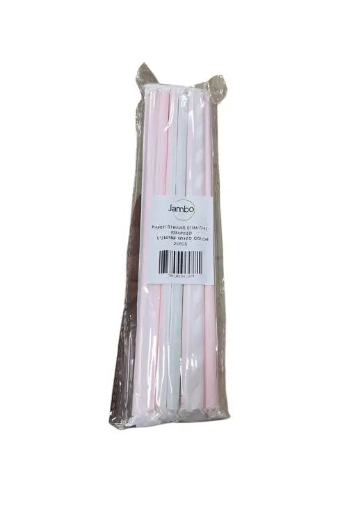 Jambo Paper Straw 6*250mm 25 pcs Murukali.com