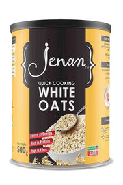 Jenan Quick Cooking White Oats Tin 500g murukali.com