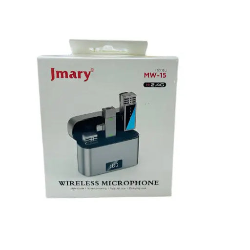 Jmary MW-15 Wireless Microphone – Dual Mic with Charging Case Murukali.com