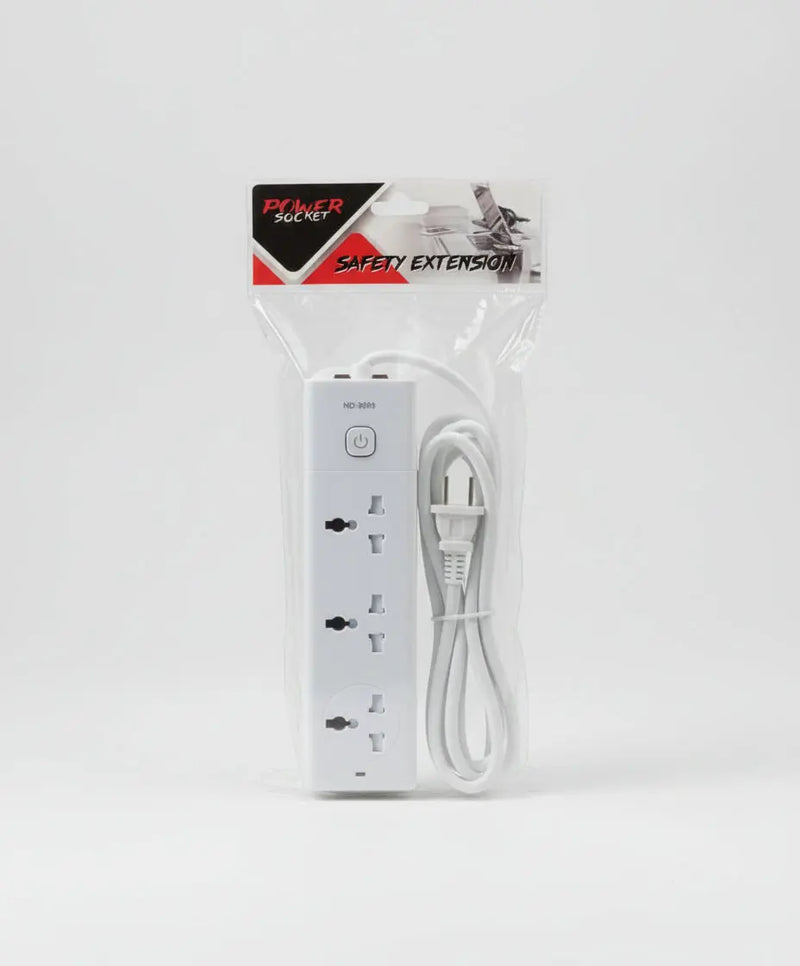 Kadris EX-1502 3-Way Safety Extension Power Strip