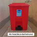 Kenpoly 50L Pedal Bin - Durable Red Waste Bin Murukali.com