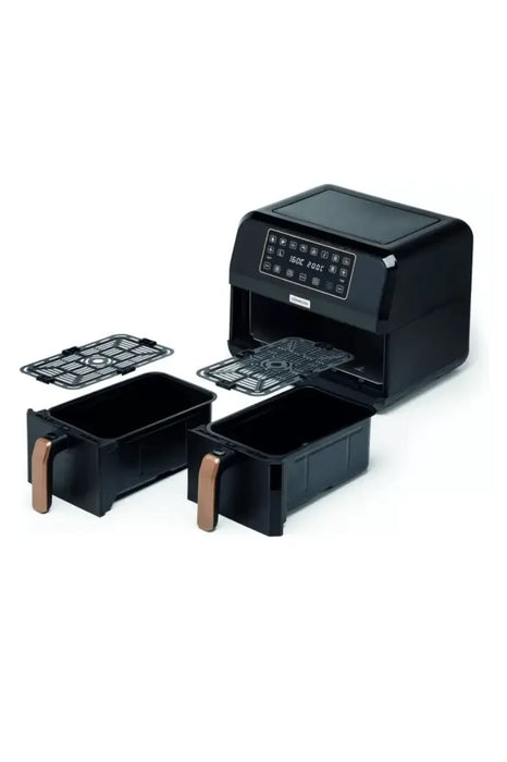 Kenwood 8 L Digital Air Fryer HFP70.000BK | Twin Basket | 1700W murukali.com