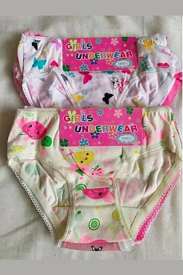 Kids Comfortable Cotton Underwear Little Girls set of 6pcs veda supply