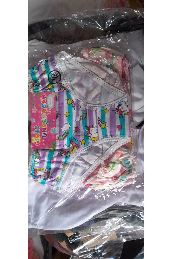 Kids Comfortable Cotton Underwear Little Girls set of 6pcs veda supply