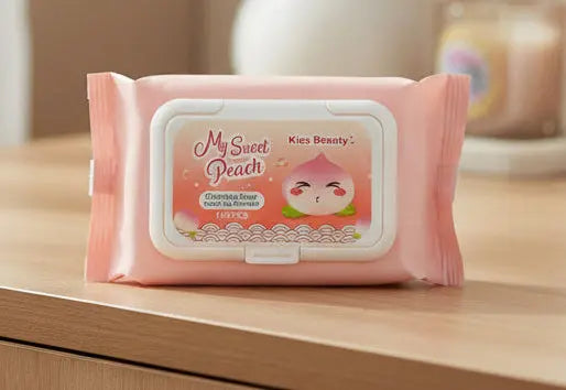 Kiss Beauty My Sweet Peach Cleansing Towel – 120 Pieces