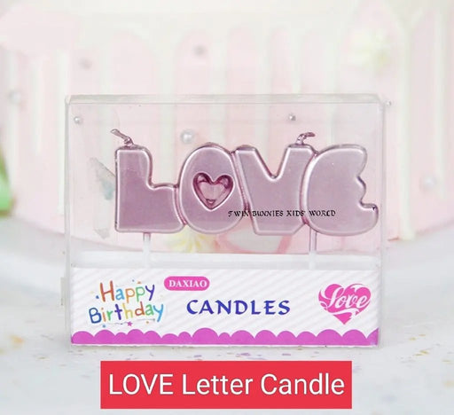 LOVE Shaped Birthday Candles Murukali.com