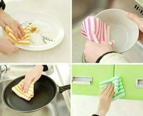 LSEA Bamboo Fiber Dish Cloths –  3pcs