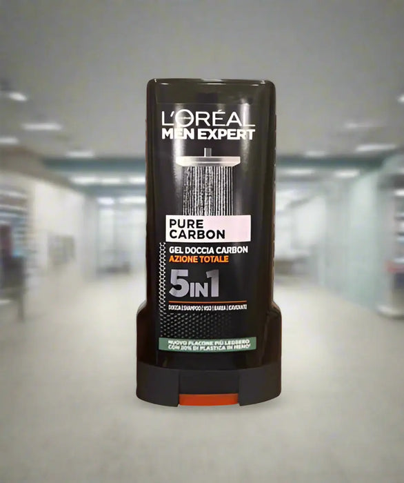 L'Oréal Paris Men Expert Pure Carbon Gel Doccia Carbon Azione Total 5-in-1   300ml Murukali.com