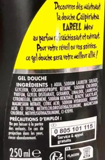 Labell Men Caipirinha Exotic Shower Gel 250ml Murukali.com