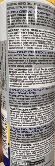 Labell Spray Coiffant Fix Up Fixation Forte 250ml Murukali.com