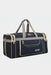 Large SPORT Navy Blue Travel Duffel Bag with Beige Trim Murukali.com