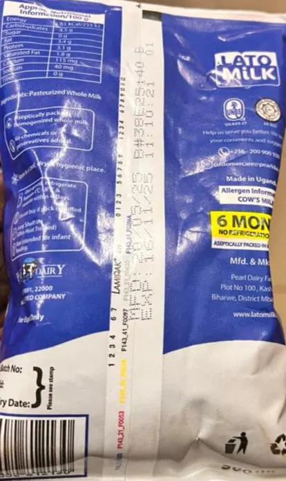 Lato UHT Whole Milk 500ml Murukali.com