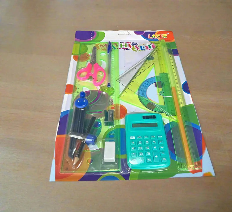Lazer Maths Set – Complete Geometry & Calculator Kit Murukali.com
