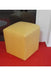 Leather Square Pouf Sponge Filling Seat, Yellow murukali.com