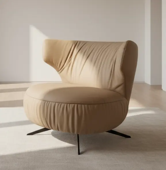 Leather armchair for living room or office BELLA SHOP