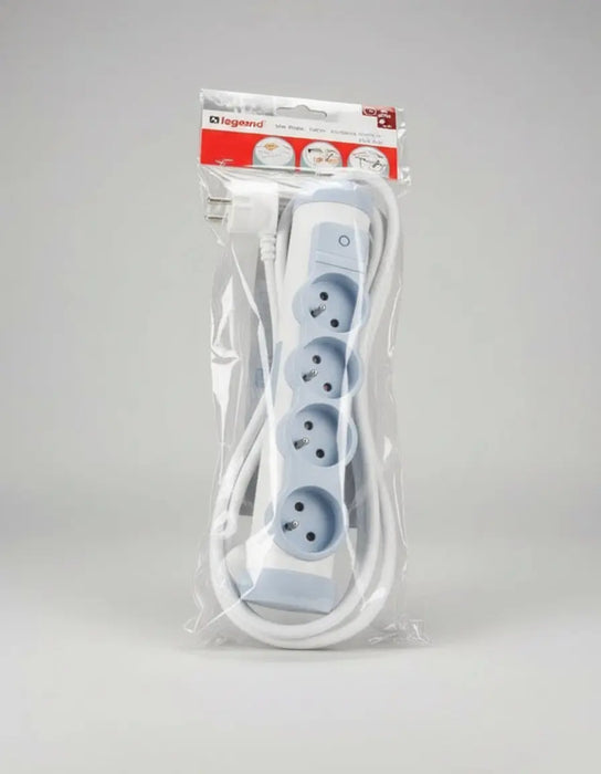 Legrand 5-Outlet Extension Power Strip – French Type Socket (16A, 230–240V)