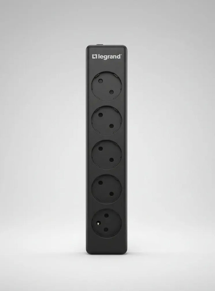 Legrand Rotating Power Strip – 5 Outlets 3m Cable Extra-Flat Design ...