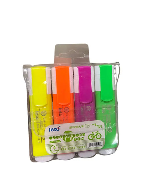 Leto Highlighter Pen Set, 4 Colors Murukali.com