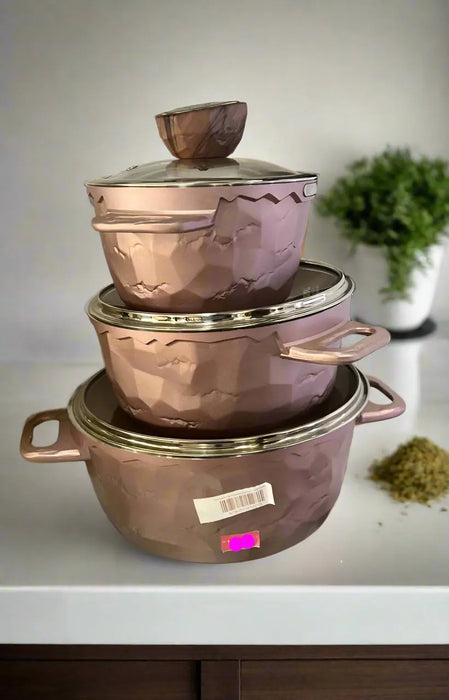 Life Smile 3pcs Granite Nonstick Cookware Set Murukali.com