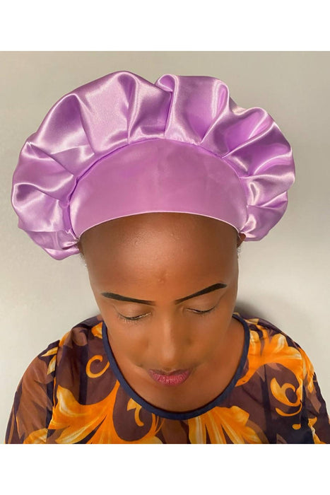 Light Purple satin Bonnet murukali.com