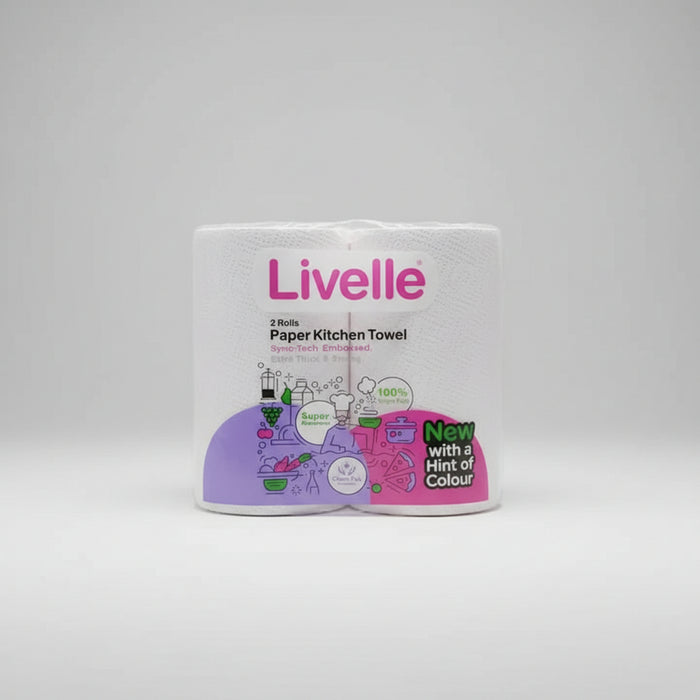 Livelle Paper Kitchen Towel 2 Rolls Extra Thick & Strong