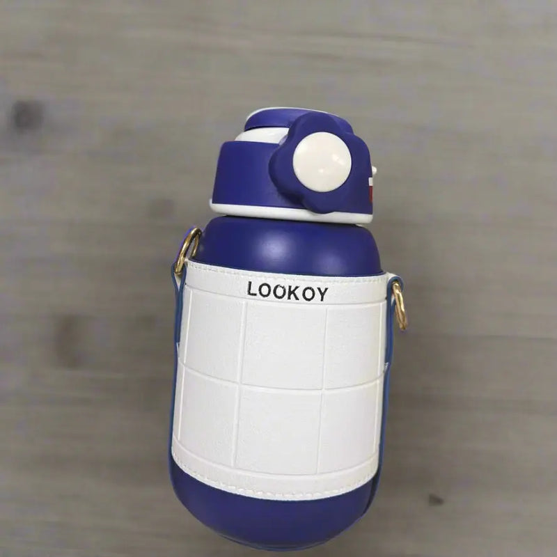 Lookoy Water Bottle - Blue and White-480ml Murukali.com