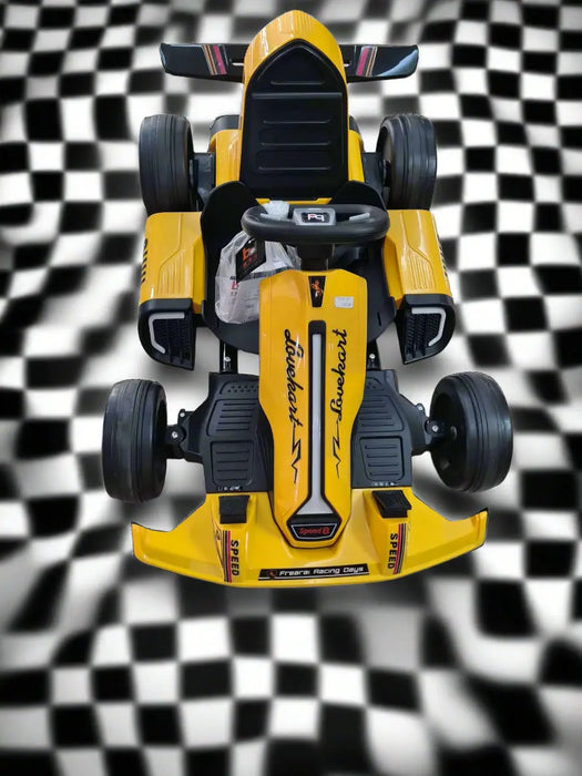 Lovekart Electric Go-Kart Toy Car for Kids - Yellow, 12V, High-Speed Fun Murukali.com