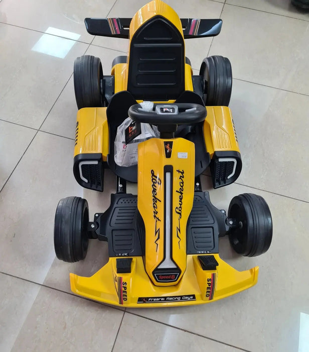Lovekart Electric Go-Kart Toy Car for Kids - Yellow, 12V, High-Speed Fun Murukali.com