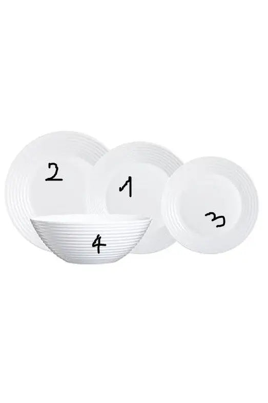 Luminarc Dinnerware White Plates Break Resistant /pc murukali.com