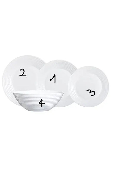 Luminarc Dinnerware White Plates Break Resistant /pc murukali.com