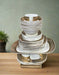 Luxury Gold Rim Porcelain Dinnerware Set Murukali.com