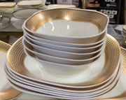 Luxury Gold Rim Porcelain Dinnerware Set Murukali.com