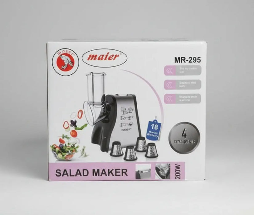 Maier MR-295 Electric Salad Maker – 200W with 4 Stainless Steel Attachments