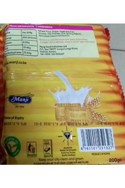 Manji Glucose Biscuits 200g Murukali.com